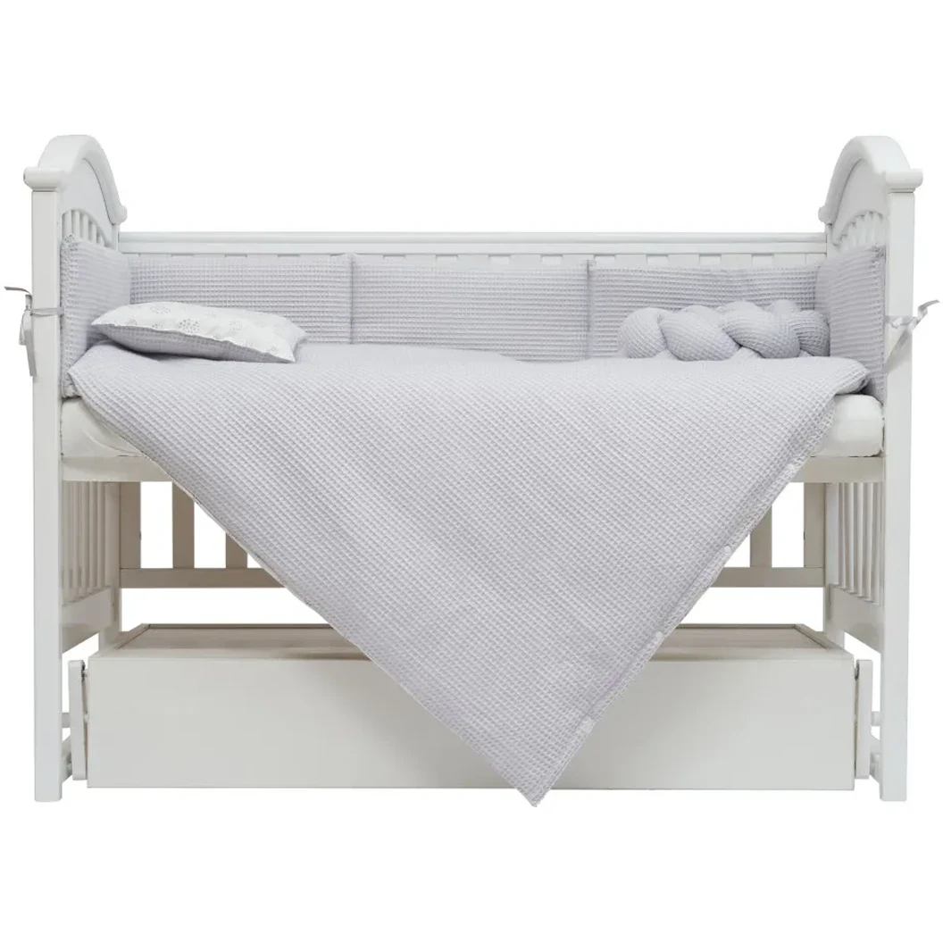 Постельный комплект 6 эл Twins Waffle 4076-TW-10, grey
